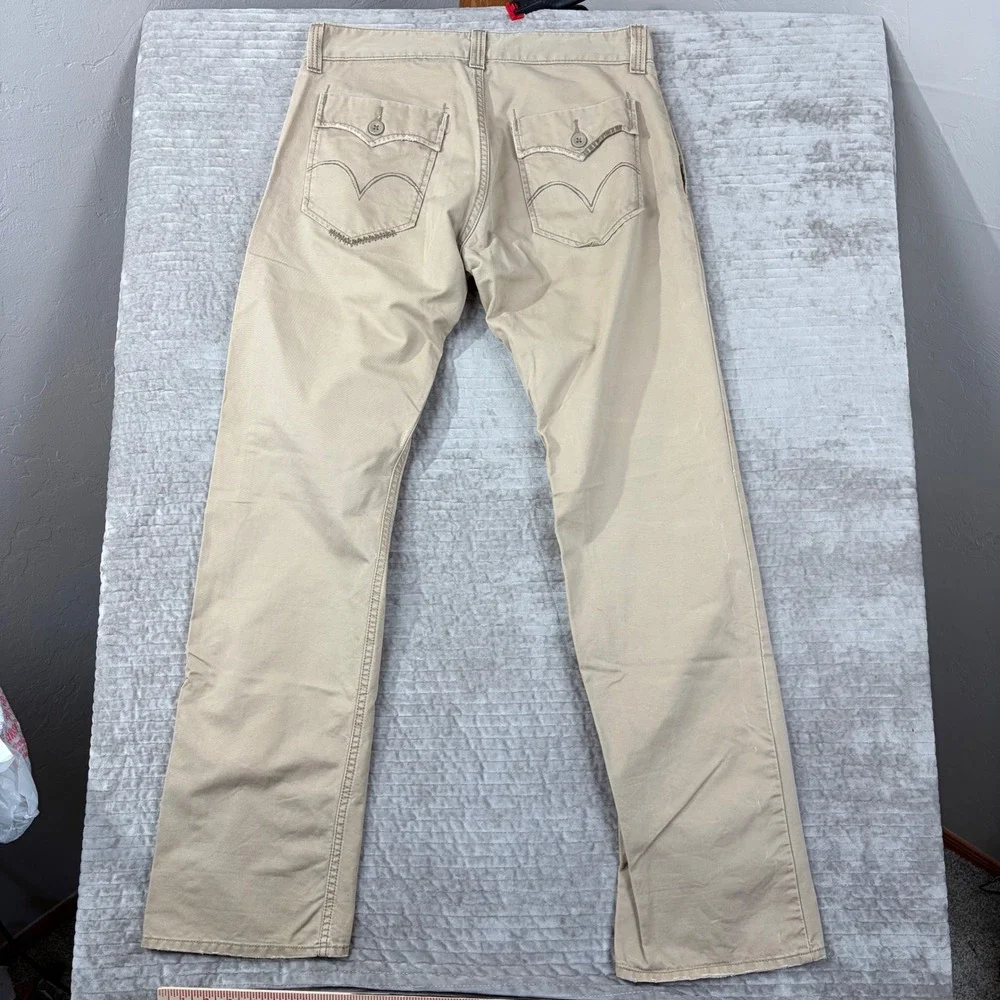 Levis‎ Tab Twills Slim Straight Khaki Pants Mens 34x34 Tan Chino Cotton 5-Pocket